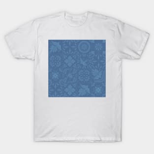 Classy Blue Talavera Tile Pattern by Akbaly T-Shirt